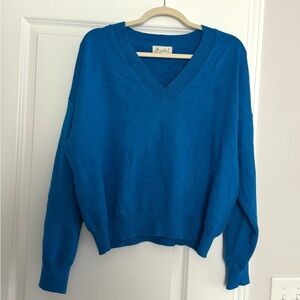 Cobalt Blue V-Neck Sweater – Size XL – Marled Brand